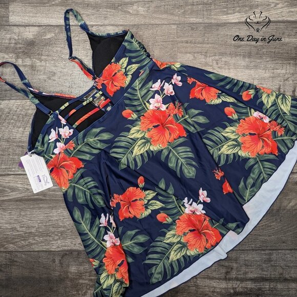 Visailiy Floral Tankini Top Size XL - Picture 5 of 5